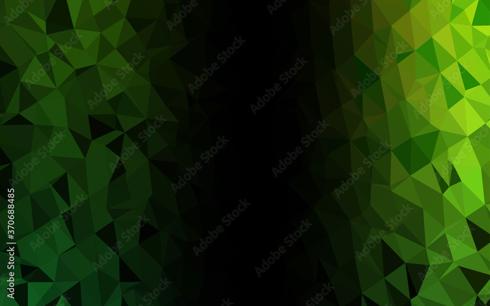 Obraz premium Light Green vector shining triangular pattern.