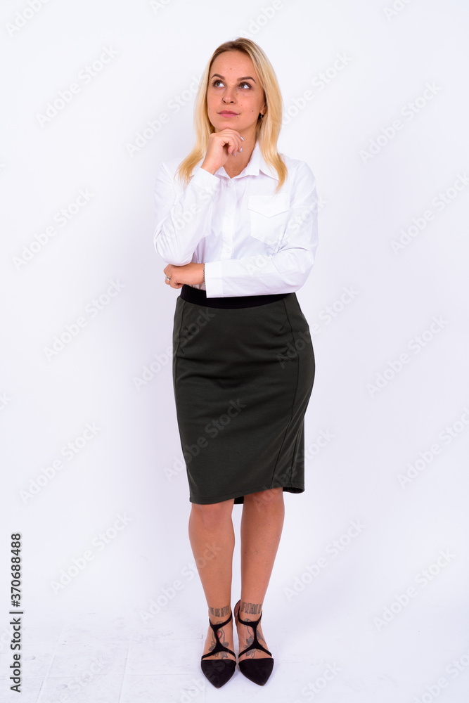 Portrait of young beautiful businesswoman with blond hair Portrait of young beautiful businesswoman with blond hair