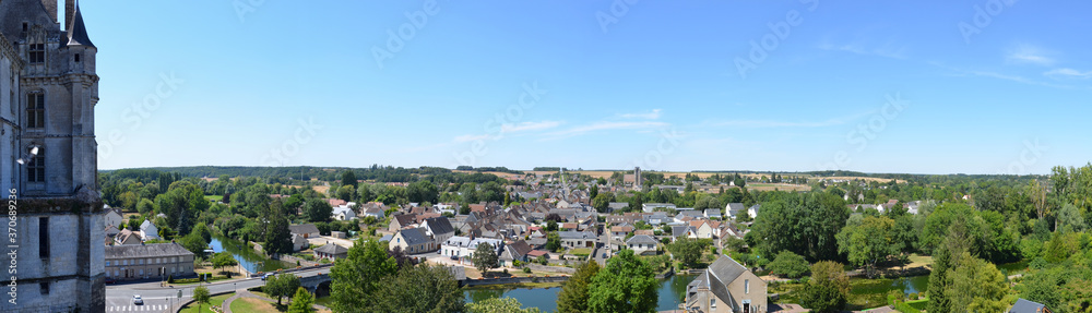 Châteaudun vue panoramique château Loir