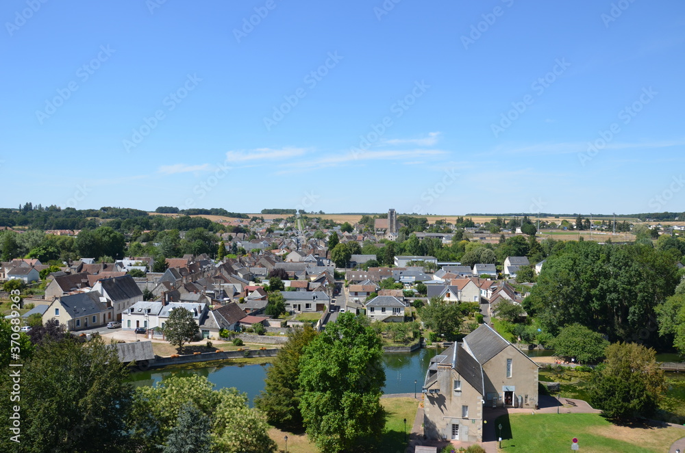 Châteaudun vue panoramique château Loir