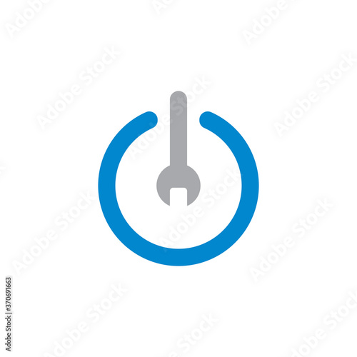 button power repair logo , repair service logo