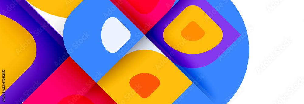 Set of vector modern geometric abstract backgrounds with repeating abstract round shapes patterns and shadow effects Set of vector modern geometric abstract backgrounds with repeating abstract round shapes patterns and shadow effects