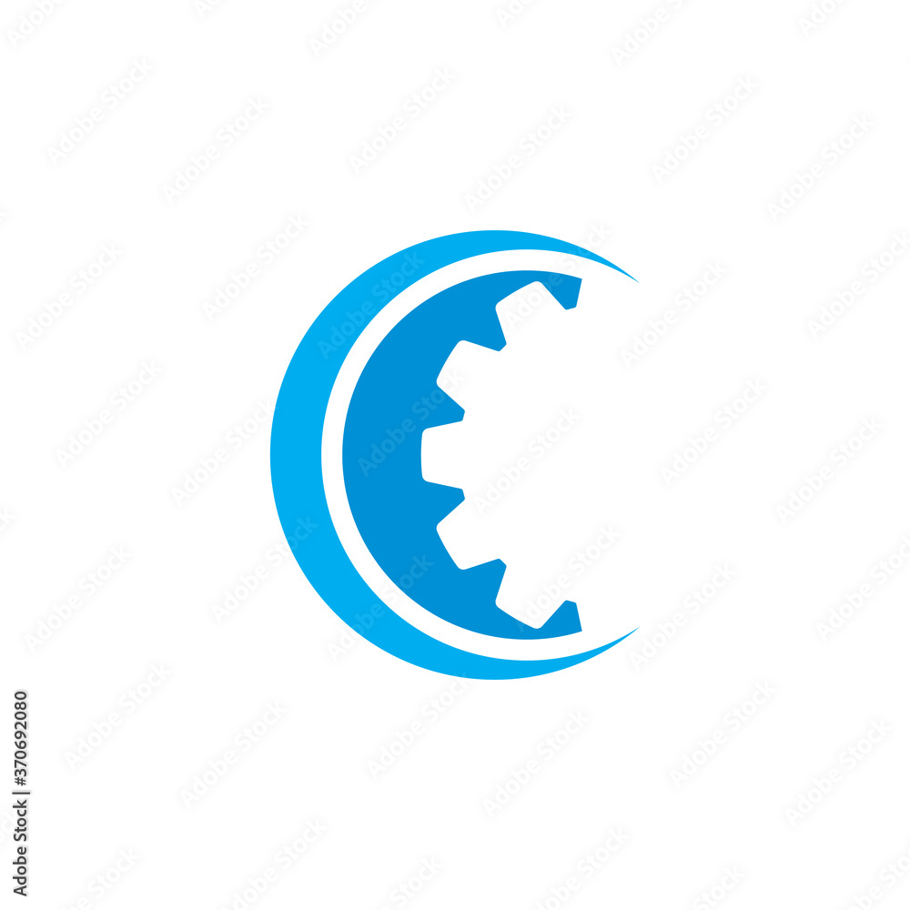 Fototapeta premium abstract industrial logo , gear logo