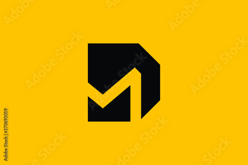 Minimal Innovative Initial MD logo and DM logo. Letter MD DM creative elegant Monogram. Premium Business logo icon. Black color on background