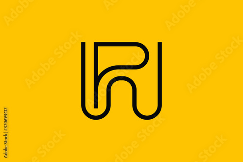 Minimal Innovative Initial WP logo and PW logo. Letter WP PW creative elegant Monogram. Premium Business logo icon. Black color on background