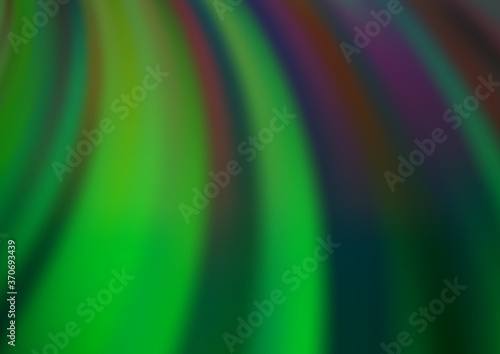 Light Green vector background with bent ribbons. © Dmitry