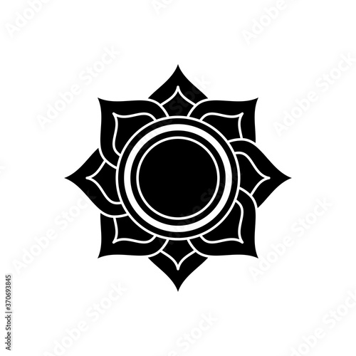 navratri mandale style silhouette icon