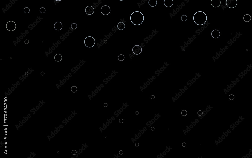 Dark Black vector background with bubbles. Dark Black vector background with bubbles.