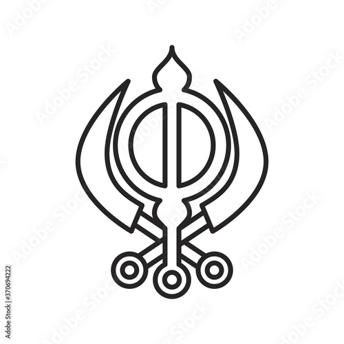 navratri sikhism line style icon