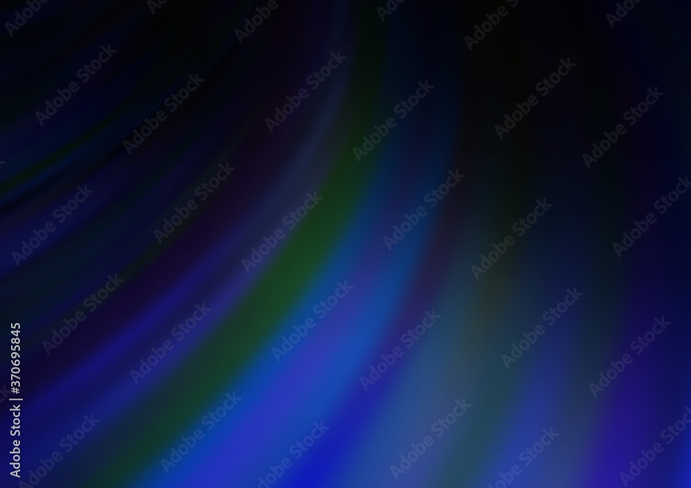 Dark BLUE vector pattern with curved circles.