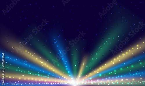 Abstract Holiday Light Rays Design. Vector Illustration.