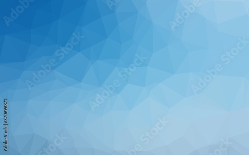 Light BLUE vector blurry triangle template.