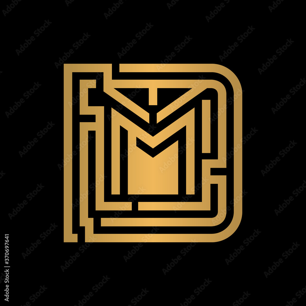 initial D&M maze logo creative concept initial D&M maze logo creative concept