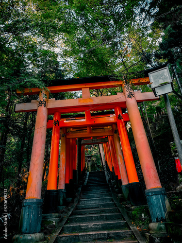japanese famous temple gate  Fushimi-Inari  
