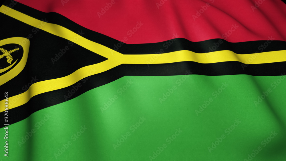 Waving realistic Vanuatu flag on background, 3d illustration Waving realistic Vanuatu flag on background, 3d illustration