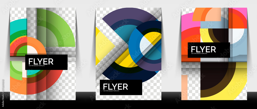 A4 circle poster templates or business annual report designs