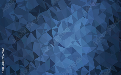 Dark BLUE vector triangle mosaic cover.