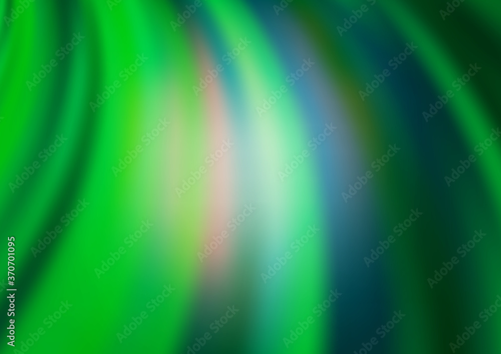 Light Green vector pattern with curved circles. Light Green vector pattern with curved circles.