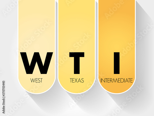 WTI - West Texas Intermediate acronym, concept background