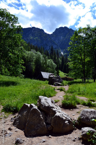 Strazyska Valley in Tatra Mountains, Podhale, Poland. Strazyska glade / clearing, Tatra National Park photo