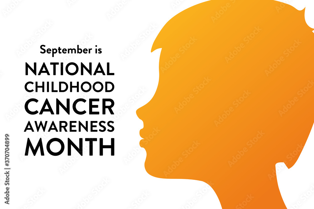 September is National Childhood Cancer Awareness Month. Template for background, banner, card, poster with text inscription. Vector EPS10 illustration.