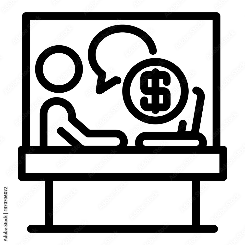 Financial worker icon. Outline financial worker vector icon for web design isolated on white background Financial worker icon. Outline financial worker vector icon for web design isolated on white background