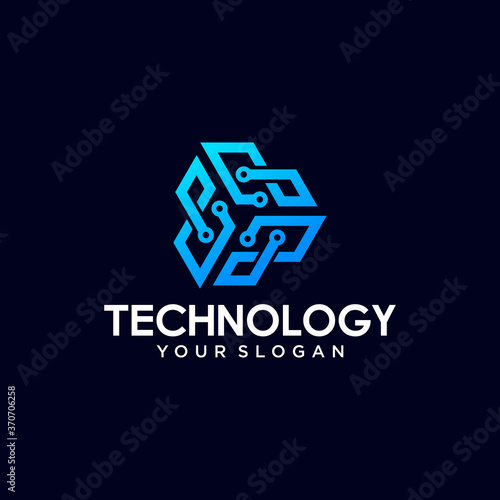 Abstract technology logo template vector icon