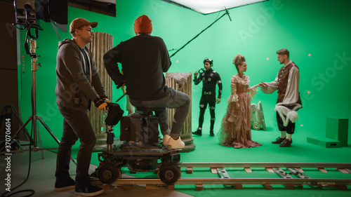 Canvas Print On Film Studio Set Shooting History Movie Green Screen Scene