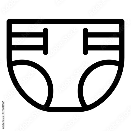 Pampers icon. Outline pampers vector icon for web design isolated on white background