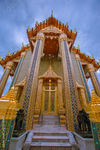 WatRatchabophitSathitmahasimaram-Bangkok:6July 2020,interior atmosphere,religious tourist attractions,sculptures of beautiful churches of temples, Fueng Nakorn road area.Wat Ratchabophit,Thailand photo