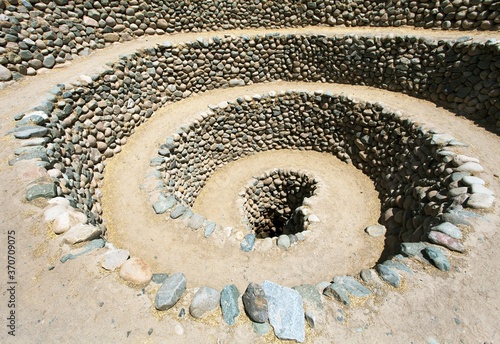 Cantalloc Aqueduct in Nazca or Nasca in Peru photo