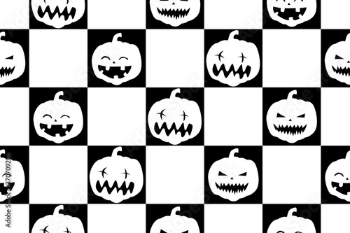 pumpkin seamless halloween pattern isolated repeat wallpaper background , illustration design