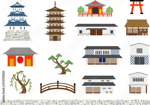 和風建築　アイコンセット