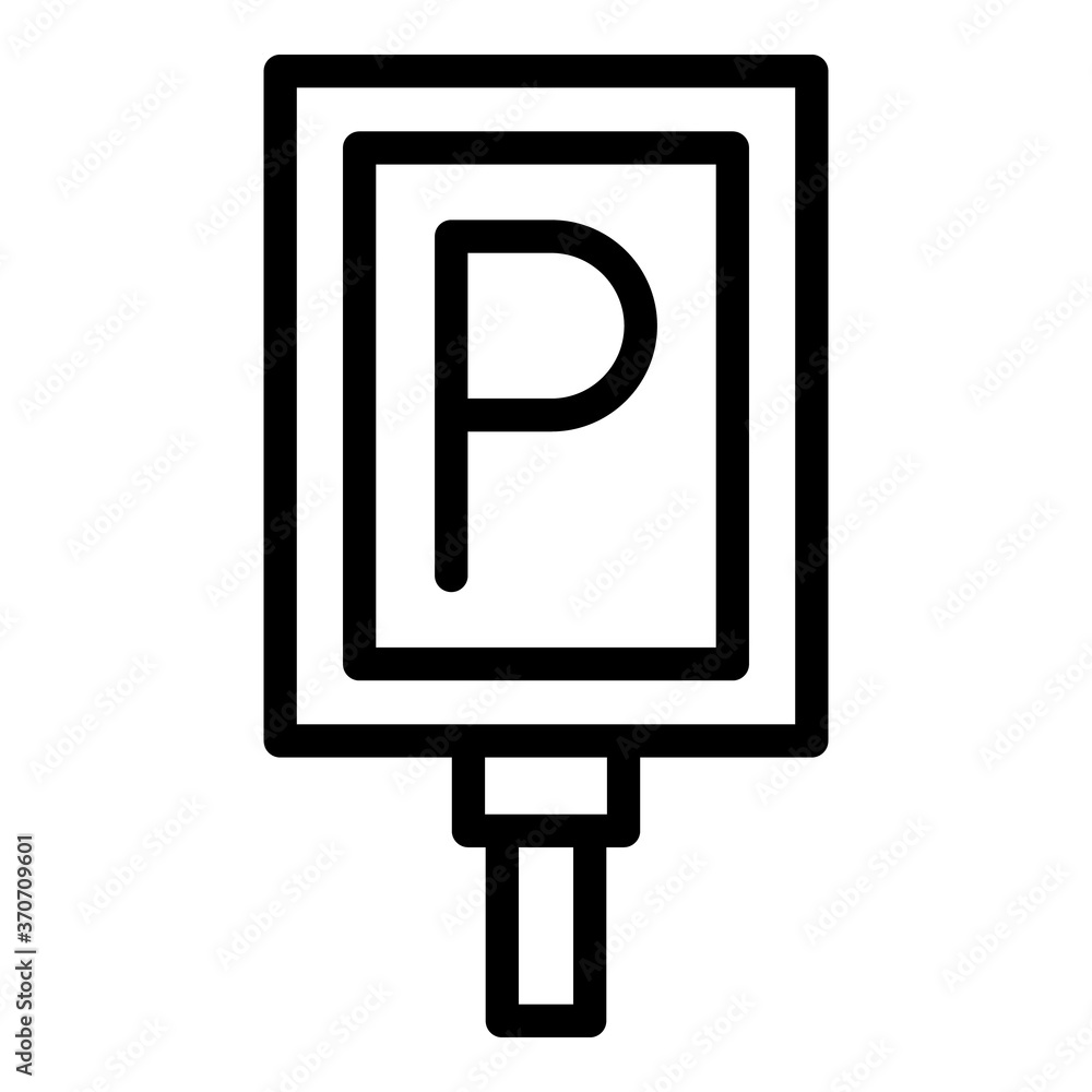 Park indicator icon. Outline park indicator vector icon for web design isolated on white background Park indicator icon. Outline park indicator vector icon for web design isolated on white background