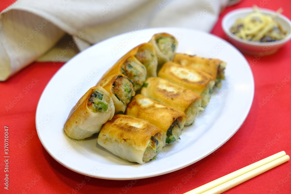 Asian Street Food - Gyoza or Fried Dumpling in Chinese style Asian Street Food - Gyoza or Fried Dumpling in Chinese style
