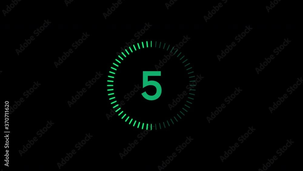 Ten to one modern green digital countdown timer with circle bar on easy-to-use transparent background Ten to one modern green digital countdown timer with circle bar on easy-to-use transparent background