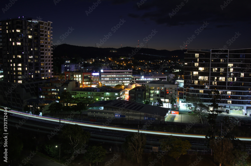 Brisbane City skyline nighttime 