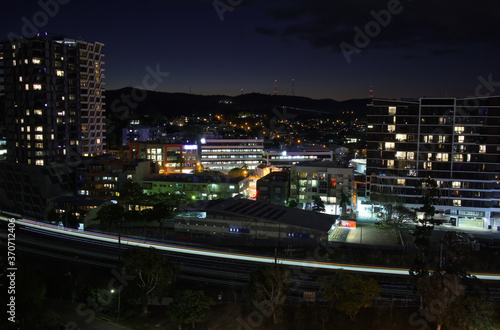 Brisbane City skyline nighttime 