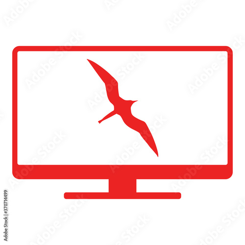 Fregattvogel und Monitor