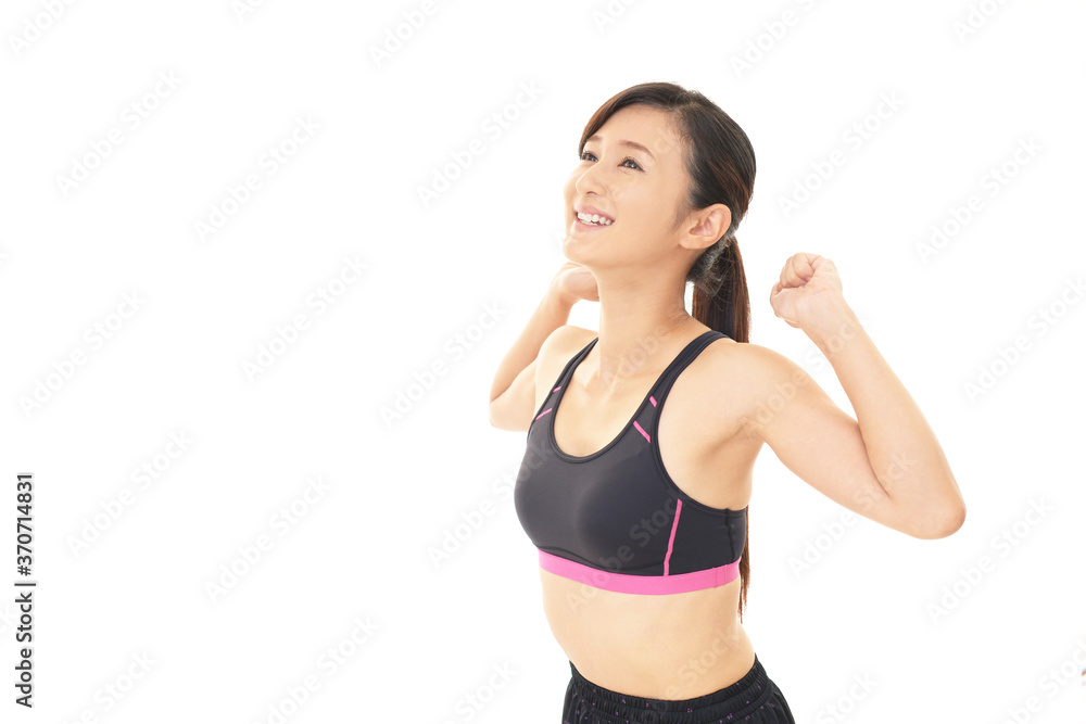笑顔で寛ぐ女性 笑顔で寛ぐ女性