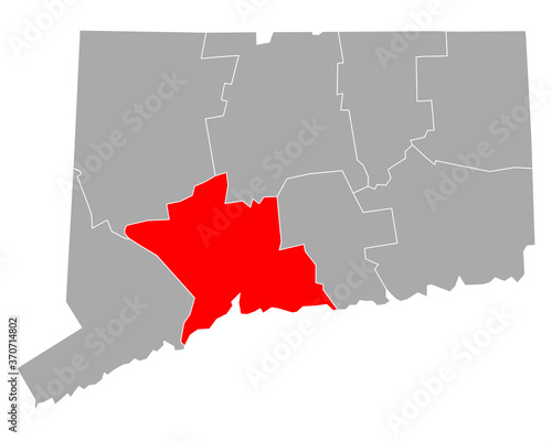 Karte von New Haven in Connecticut