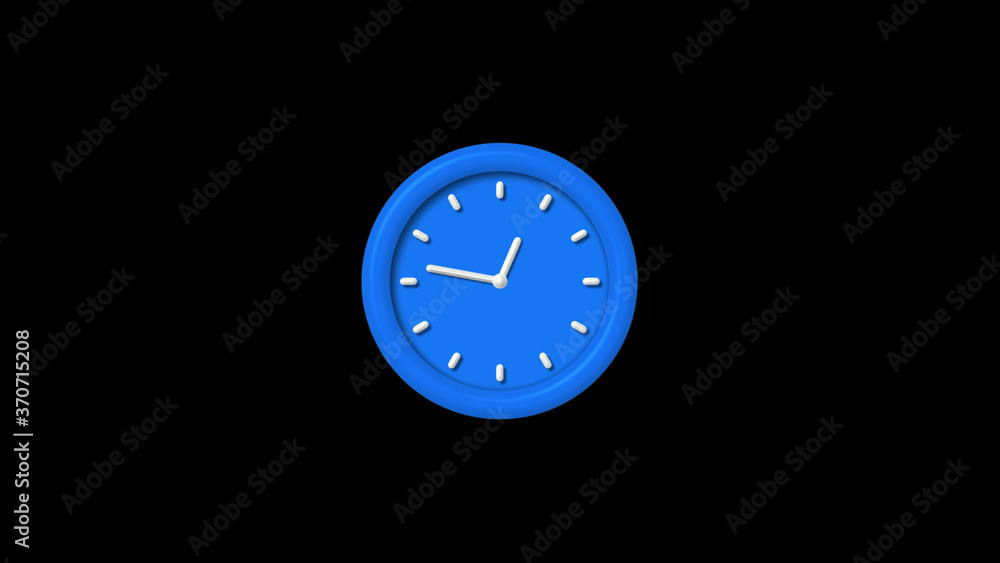 12 hours 3d wall clock isolated on black background,Clock animation 12 hours 3d wall clock isolated on black background,Clock animation