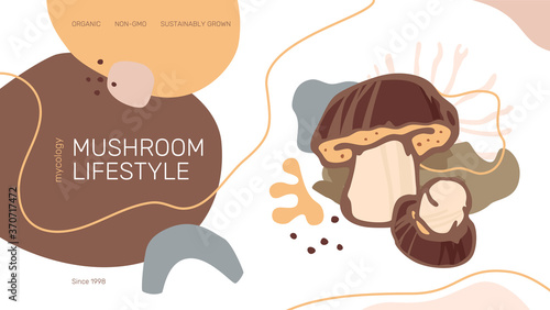 Mushroom Lifestyle Banner Template