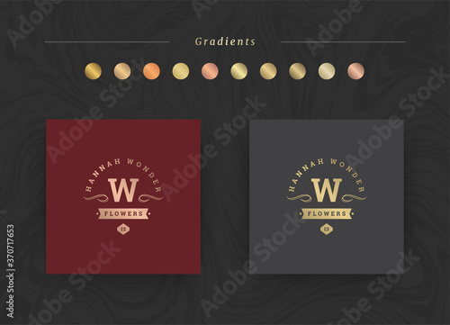 Elegant luxury brand logo design template vector illustration.