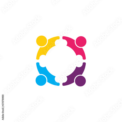 Adoption and community care Logo template vector