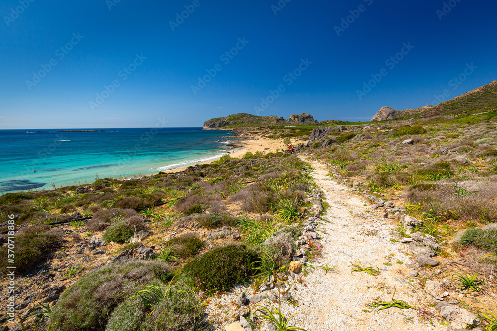 Beautiful Falassarna beach on Crete, Greece Beautiful Falassarna beach on Crete, Greece