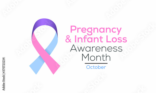 Vector illustration on the theme of Pregnancy and infant loss awareness month observed each year during October.