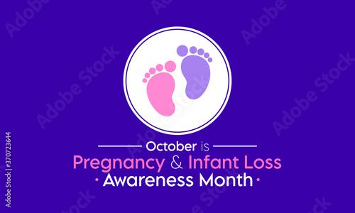 Vector illustration on the theme of Pregnancy and infant loss awareness month observed each year during October.