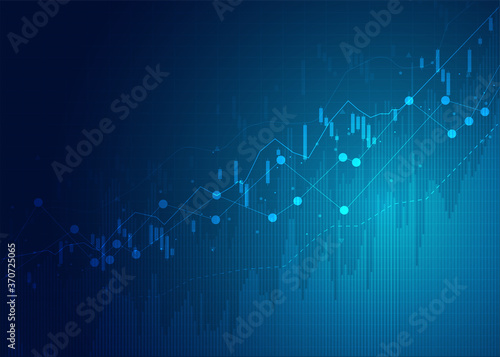 Business candle stick graph chart of stock market investment trading, Bullish point, Bearish point. trend of graph vector design.