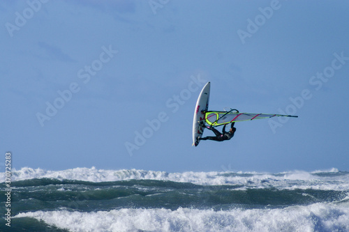 Windsurf- modalidadd Wave-, Es Carbo, Santanyi, migjorn,Mallorca, islas baleares, Spain